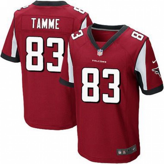 Men's Atlanta Falcons #83 Jacob Tamme Red Team Color NFL Nike Elite Jersey