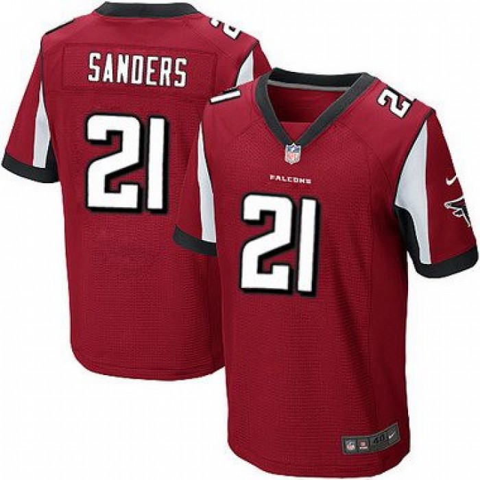 Men's Atlanta Falcons #21 Deion Sanders Red Retired Player NFL Nike Elite Jersey