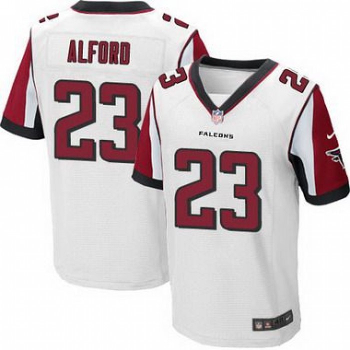 Men's Atlanta Falcons #23 Robert Alford White Road NFL Nike Elite Jersey