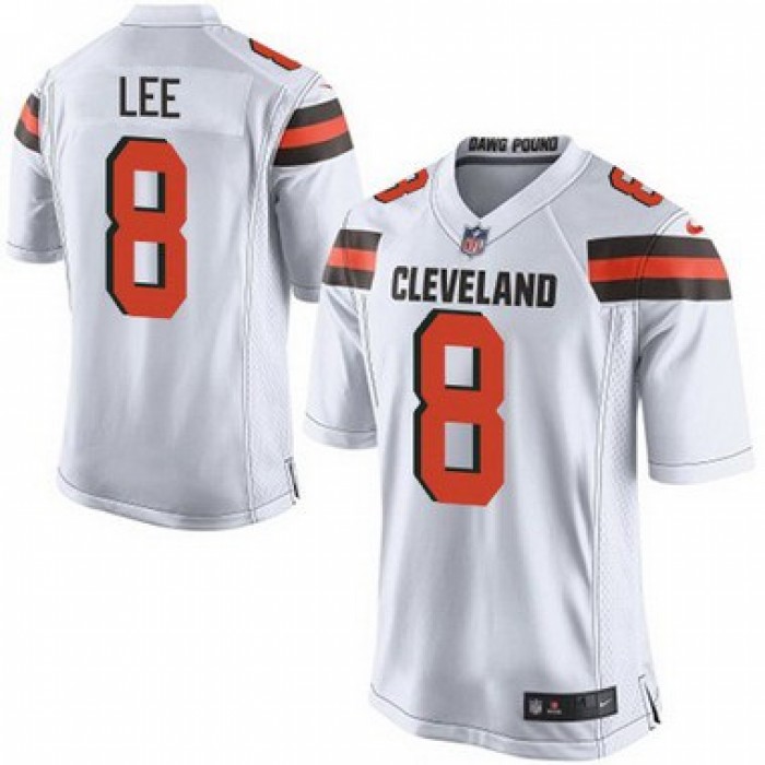 Men's Cleveland Browns #8 Andy Lee Road 2015 NFL Nike Elite Jersey