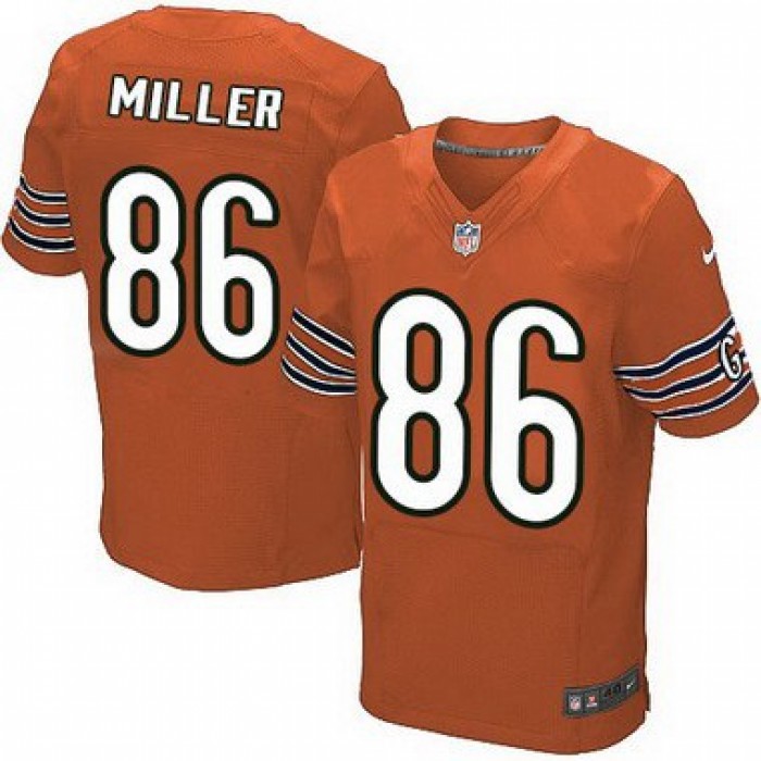 Men's Chicago Bears #86 Zach Miller Orange Alternate NFL Nike Elite Jersey