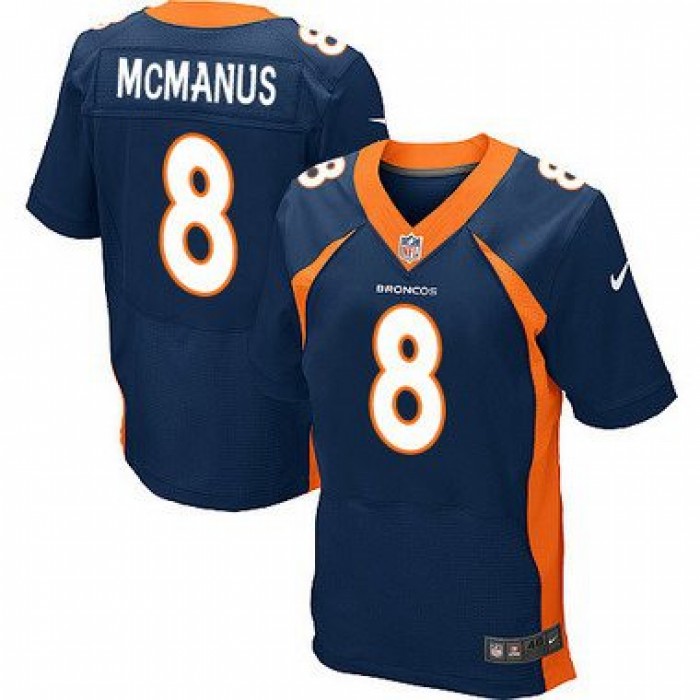 Men's Denver Broncos #8 Brandon McManus Navy Blue Alternate NFL Nike Elite Jersey