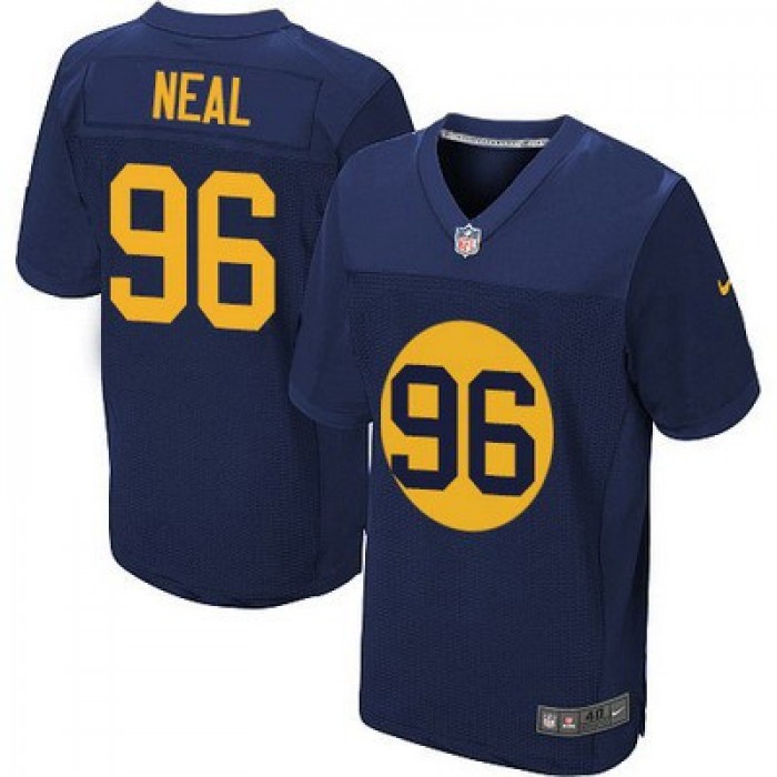 Men's Green Bay Packers #96 Mike Neal Navy Blue Alternate NFL Nike Elite Jersey
