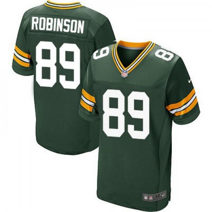 Men's Green Bay Packers #89 Dave Robinson Green Team Color NFL Nike Elite Jersey