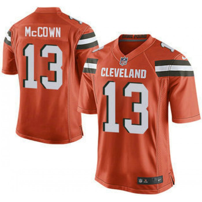 Men's Cleveland Browns Brown #13 Josh McCown Orange Alternate 2015 NFL Nike Elite Jersey