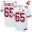 Men's San Francisco 49ers #65 Joshua Garnett White 70th Anniversary Patch Stitched NFL Nike Elite Jersey
