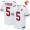 Men's San Francisco 49ers #5 Bradley Pinion White 70th Anniversary Patch Stitched NFL Nike Elite Jersey