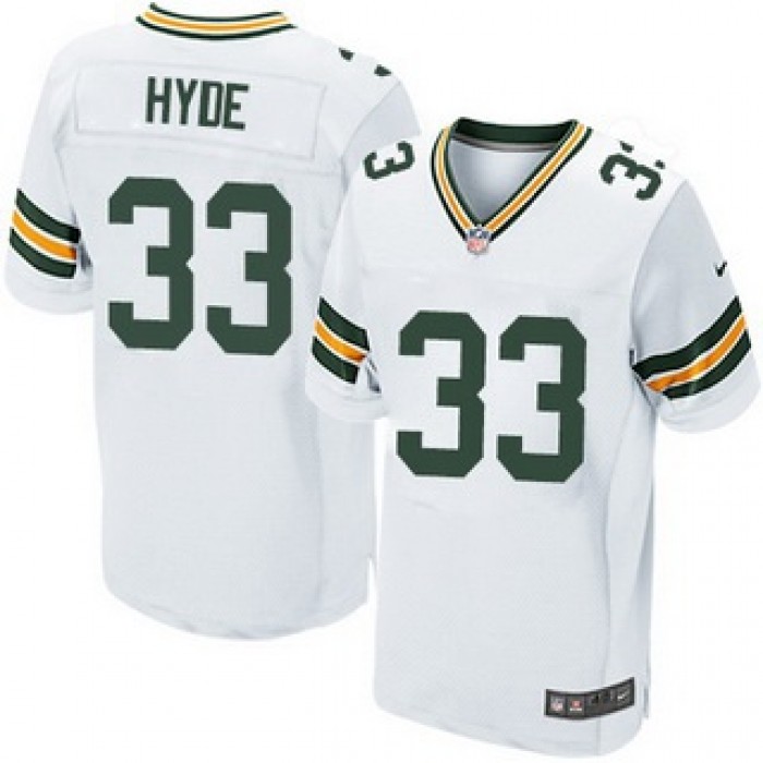 Men's Green Bay Packers #33 Micah Hyde White Road NFL Nike Elite Jersey