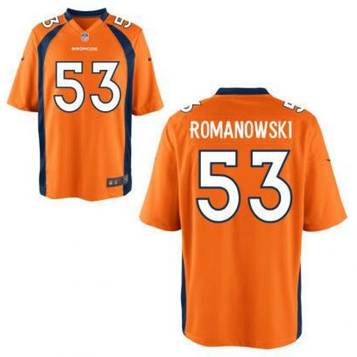 Men's Denver Broncos Retired Player #53 Bill Romanowski OrangeNFL Nike Elite Jersey