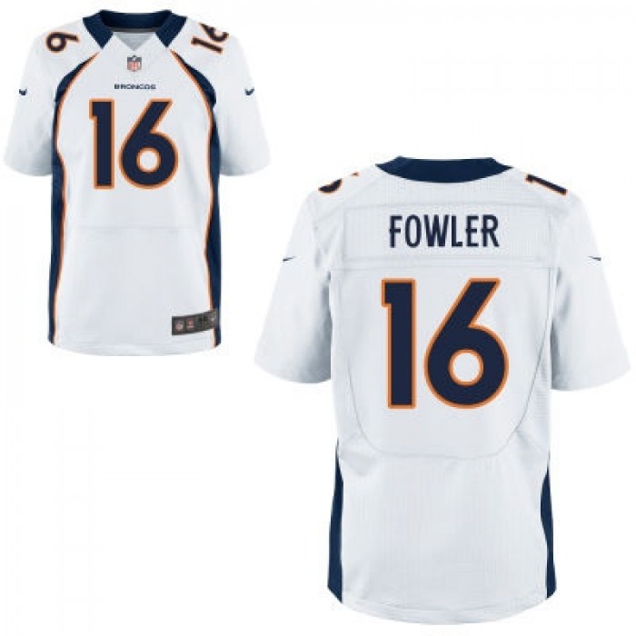 Men's Denver Broncos #16 Bennie Fowler White Road NFL Nike Elite Jersey