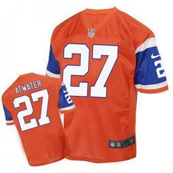 Men's Denver Broncos #27 Steve Atwater Retired Player Orange 1998 Retro Elite Jersey