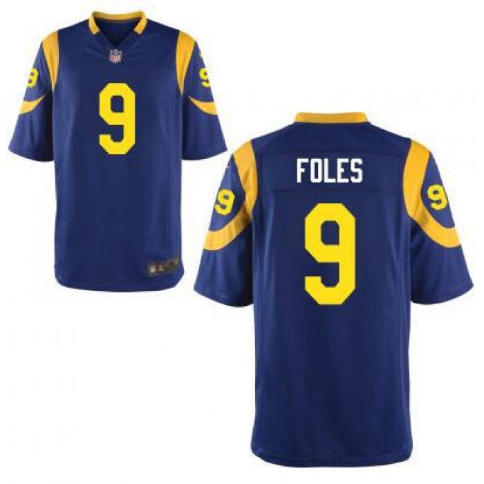 Men's Los Angeles Rams #9 Nick Foles Royal Blue Alternate NFL Nike Elite Jersey