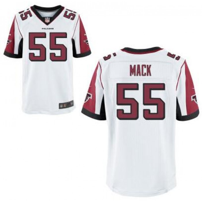 Men's Atlanta Falcons #55 Alex Mack White Road NFL Nike Elite Jersey