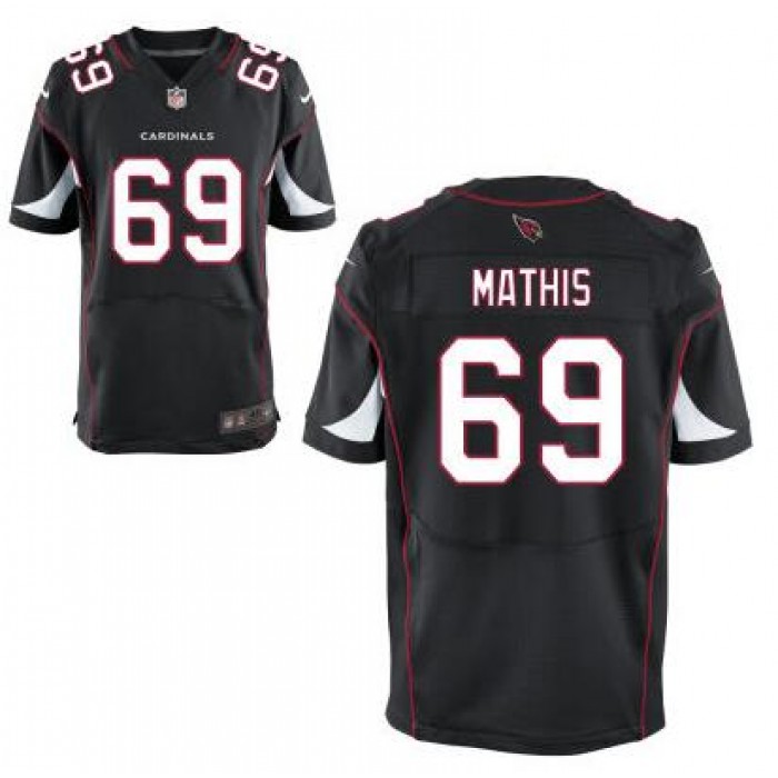 Men's Arizona Cardinals #69 Evan Mathis Black Alternate NFL Nike Elite Jersey