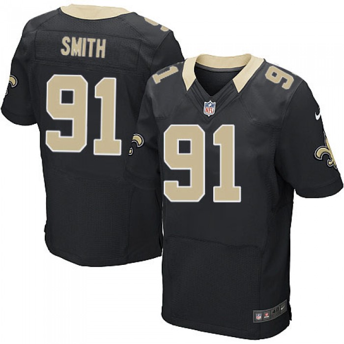 Men's New Orleans Saints #91 Will Smith Black Retired Player NFL Nike Elite Jersey