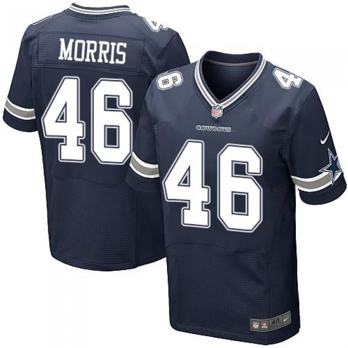 Nike Cowboys #46 Alfred Morris Navy Blue Team Color Men's Stitched NFL Elite Jersey