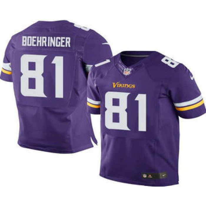Men's Minnesota Vikings #81 Moritz Boehringer Purple Team Color Stitched NFL Elite Jersey