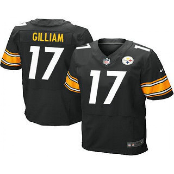 Men's Pittsburgh Steelers #17 Joe Gilliam Black Team Color NFL Nike Elite Jersey