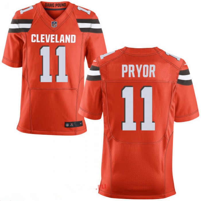 Men's Cleveland Browns #11 Terrelle Pryor Orange Alternate Stitched NFL Nike Elite Jersey