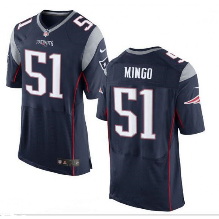 Men's New England Patriots #51 Barkevious Mingo NEW Navy Blue Team Color Stitched NFL Nike Elite Jersey