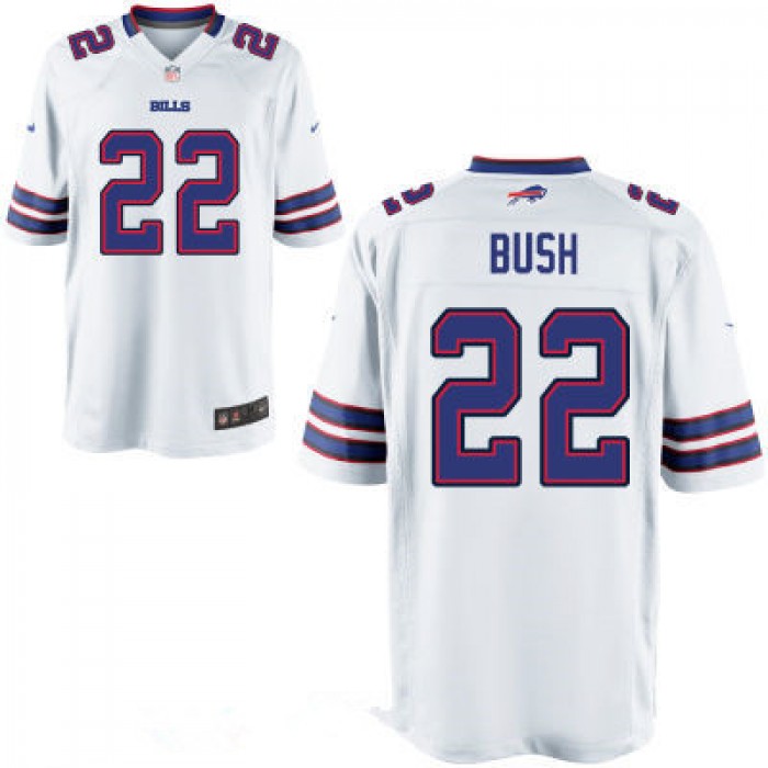 Men's Buffalo Bills #22 Reggie Bush White Road Stitched NFL Nike Elite Jersey