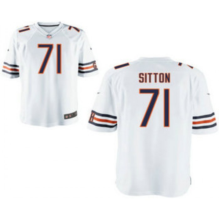 Men's Chicago Bears #71 Josh Sitton White Road Stitched NFL Nike Elite Jersey