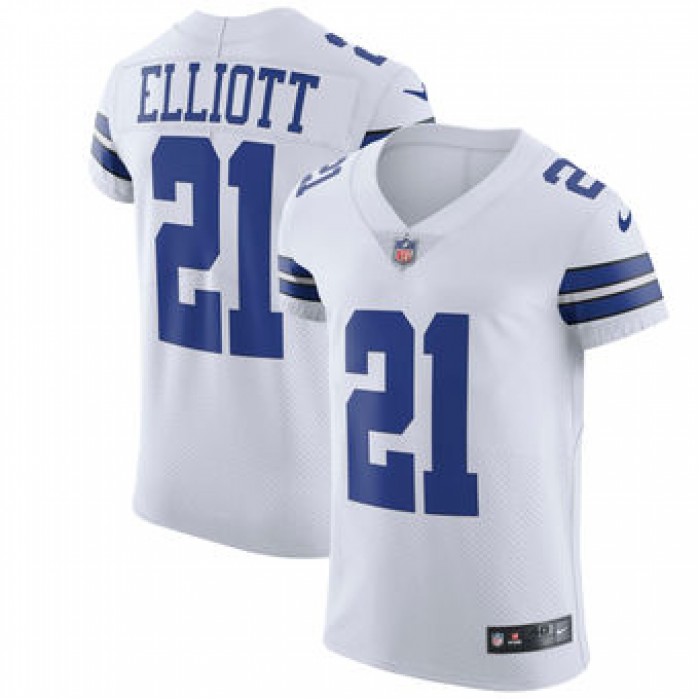 Men's Dallas Cowboys Ezekiel Elliott Nike White Vapor Untouchable Elite Jersey