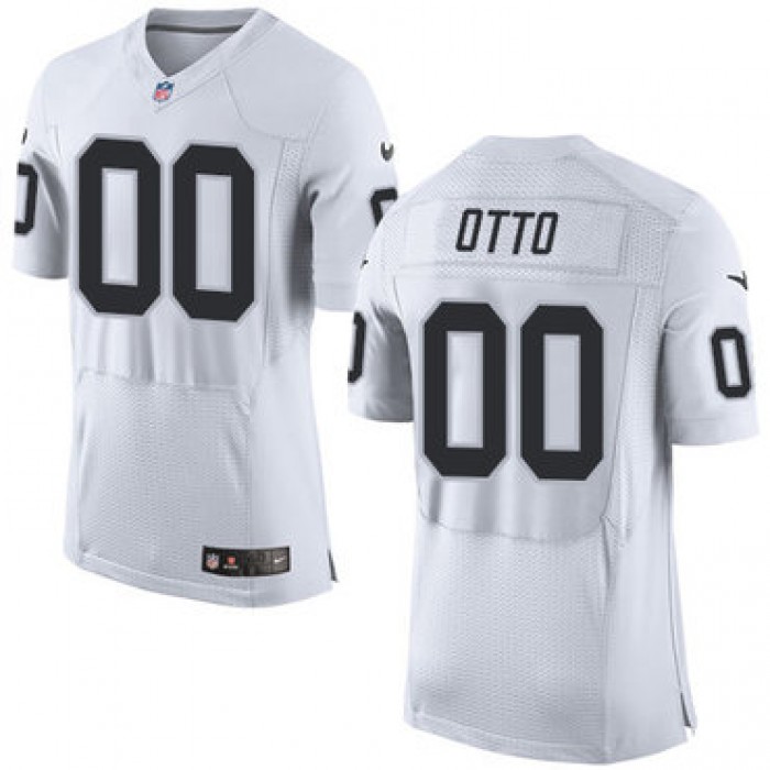 Nike Raiders #00 Jim Otto White Men's Stitched NFL New Elite Jersey