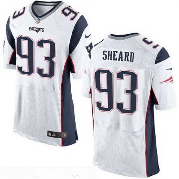 Men's New England Patriots #93 Jabaal Sheard NEW White Road Stitched NFL Nike Elite Jersey