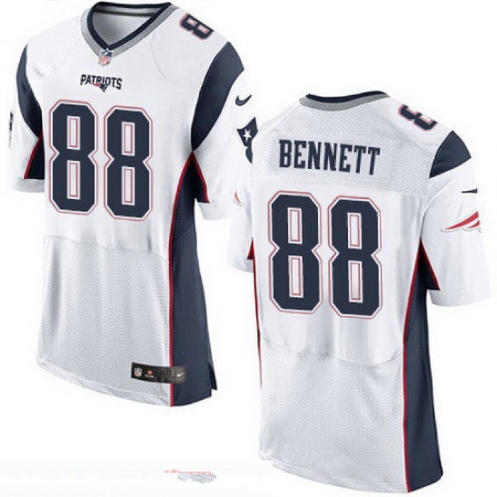 Men's New England Patriots #88 Martellus Bennett NEW White Road Stitched NFL Nike Elite Jersey