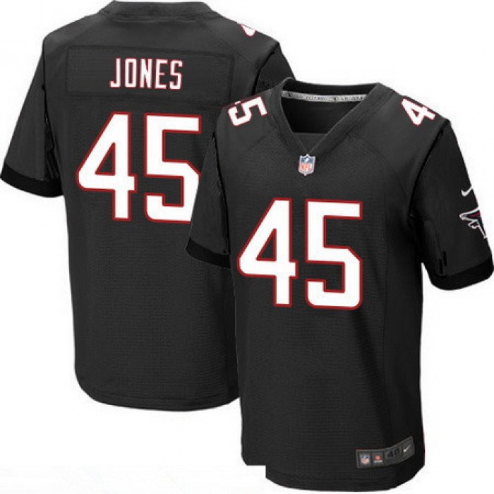 Men's Atlanta Falcons #45 Deion Jones Black Alternate Stitched NFL Nike Elite Jersey