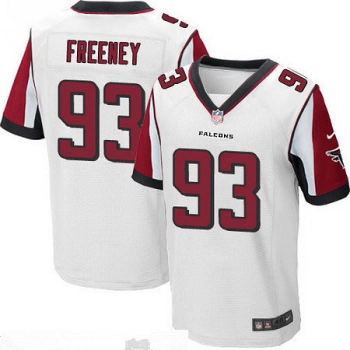 Men's Atlanta Falcons #93 Dwight Freeney White Road Stitched NFL Nike Elite Jersey