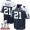 Nike Cowboys #21 Ezekiel Elliott Navy Blue Thanksgiving Throwback Stitched NFL Super Bowl LI 51 Elite Jersey