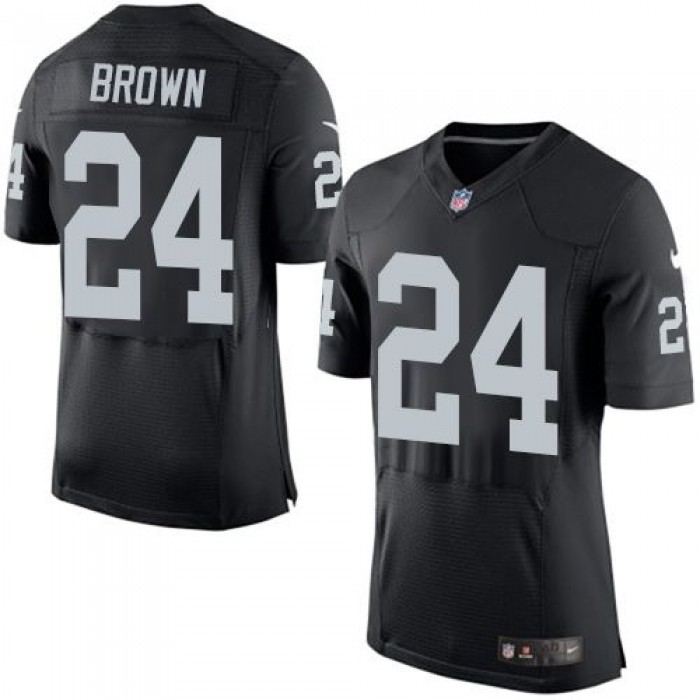 Nike Raiders #24 Willie Brown Black Team Color Men's Stitched NFL New Elite Jersey