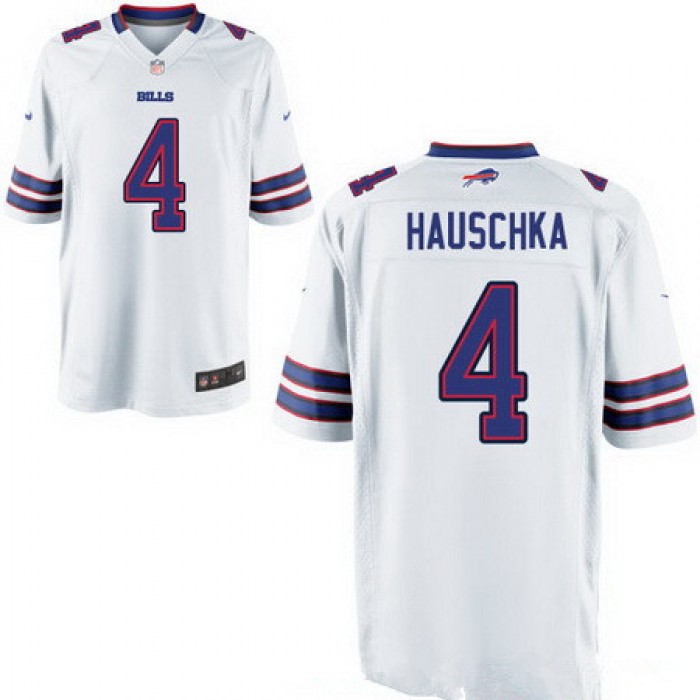 Men's Buffalo Bills #4 Stephen Hauschka White Road Stitched NFL Nike Elite Jersey
