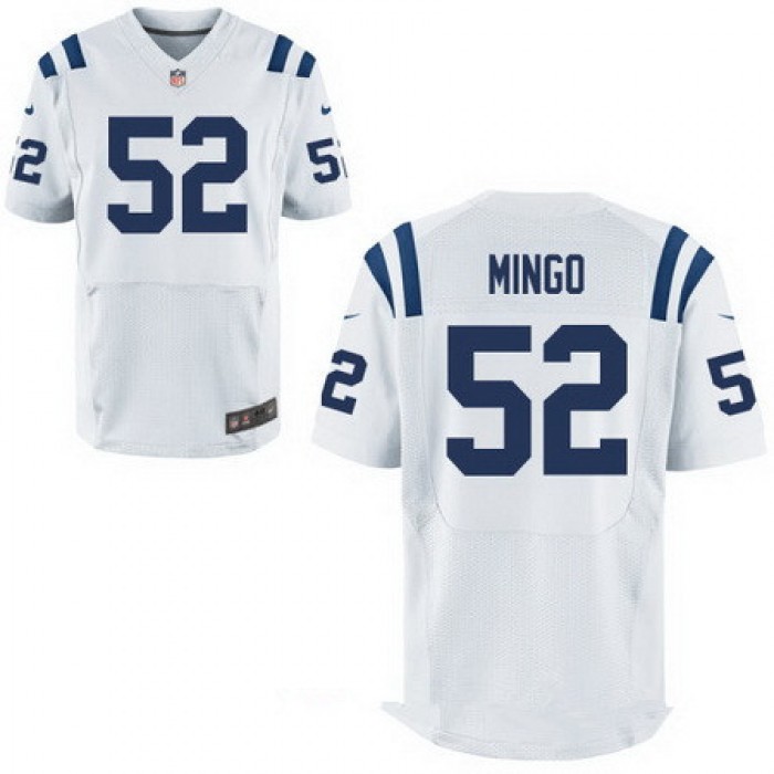 Men's Indianapolis Colts #52 Barkevious Mingo White Road Stitched NFL Nike Elite Jersey