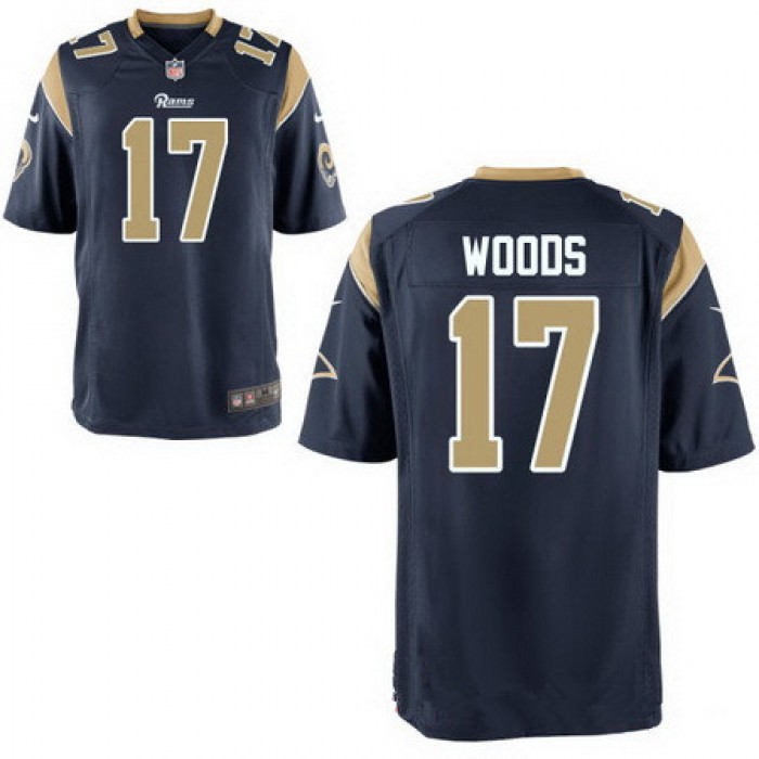 Men's Los Angeles Rams #17 Robert Woods Navy Blue Team Color Stitched NFL Nike Elite Jersey