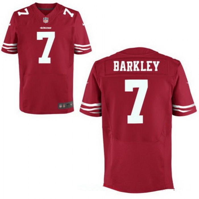 Men's San Francisco 49ers #7 Matt Barkley Scarlet Red Team Color Stitched NFL Nike Elite Jersey