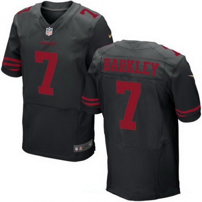 Men's San Francisco 49ers #7 Matt Barkley Black Alternate Stitched NFL Nike Elite Jersey