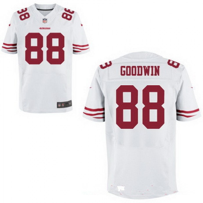 Men's San Francisco 49ers #88 Marquise Goodwin White Road Stitched NFL Nike Elite Jersey