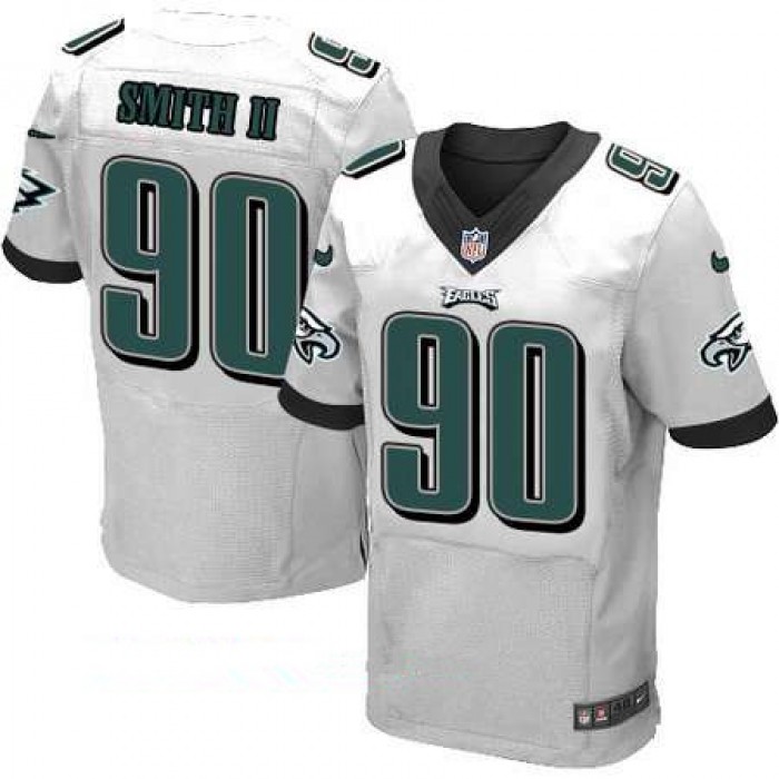 Men's Philadelphia Eagles #90 Marcus Smith II White Road Stitched NFL Nike Elite Jersey