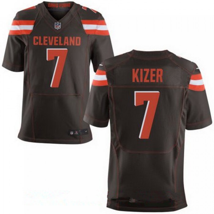 Men's 2017 NFL Draft Cleveland Browns #7 DeShone Kizer Brown Team Color Stitched NFL Nike Elite Jersey