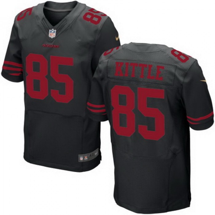Men's 2017 NFL Draft San Francisco 49ers #85 George Kittle Black Alternate Stitched NFL Nike Elite Jersey