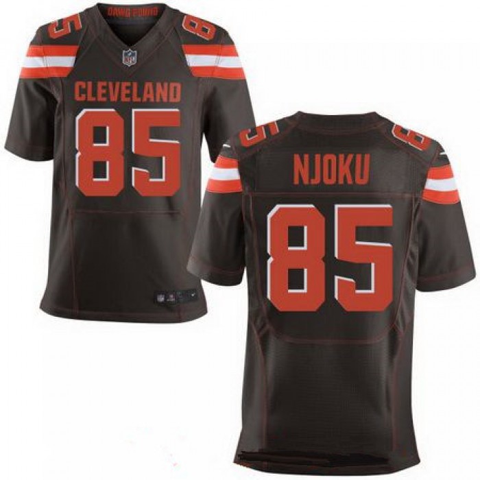 Men's 2017 NFL Draft Cleveland Browns #85 David Njoku Brown Team Color Stitched NFL Nike Elite Jersey