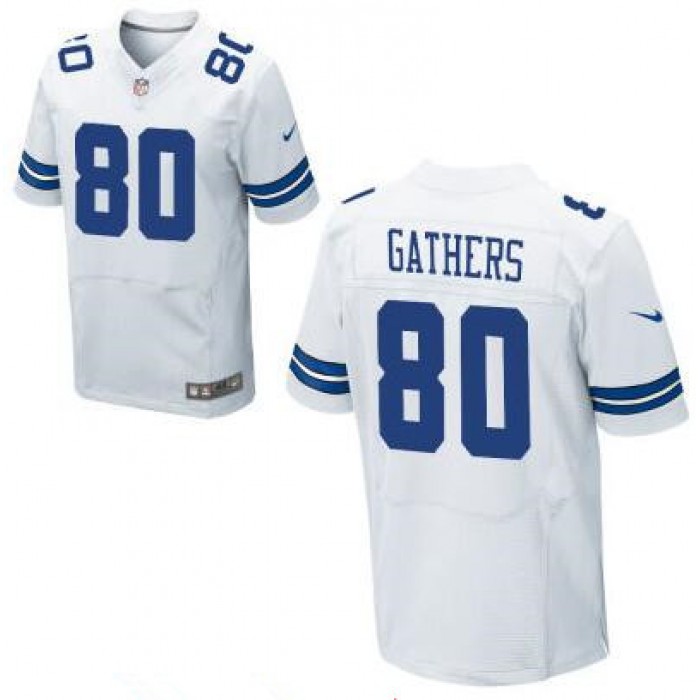 Men's Dallas Cowboys #80 Rico Gathers White Road Stitched NFL Nike Elite Jersey