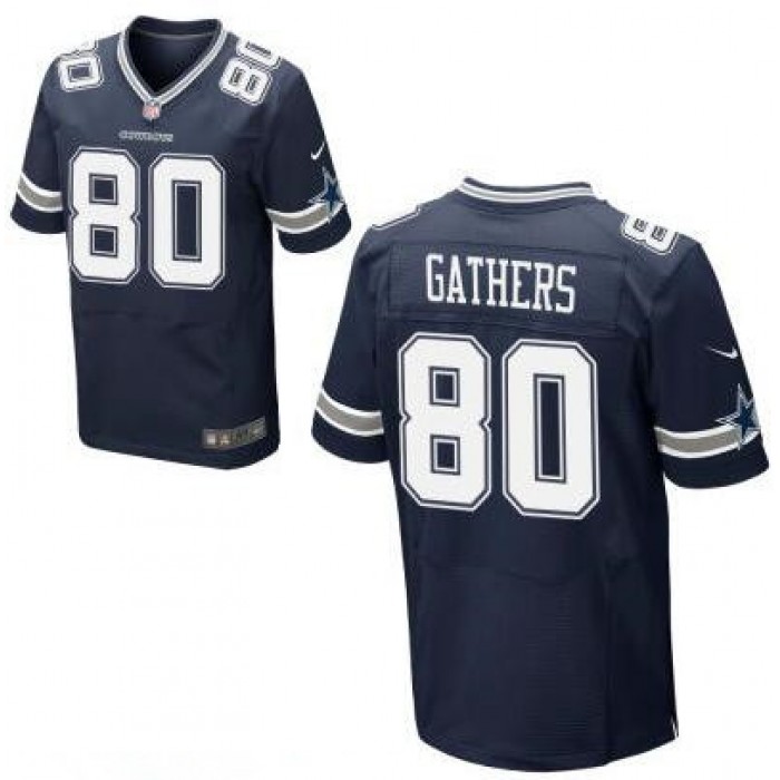 Men's Dallas Cowboys #80 Rico Gathers Navy Blue Team Color Stitched NFL Nike Elite Jersey