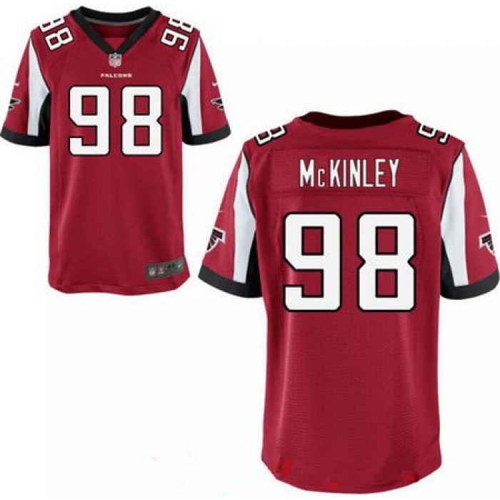 Men's 2017 NFL Draft Atlanta Falcons #98 Takkarist McKinley Red Team Color Stitched NFL Nike Elite Jersey