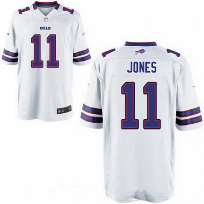 Men's 2017 NFL Draft Buffalo Bills #11 Zay Jones White Road Stitched NFL Nike Elite Jersey
