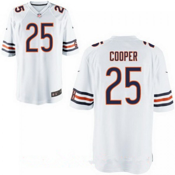 Men's Chicago Bears #25 Marcus Cooper White Road Stitched NFL Nike Elite Jersey