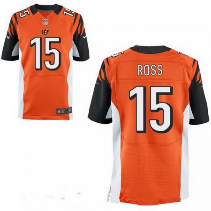 Men's 2017 NFL Draft Cincinnati Bengals #15 John Ross Orange Team Color Stitched NFL Nike Elite Jersey